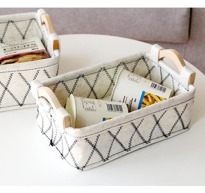 panier contemporain blanc