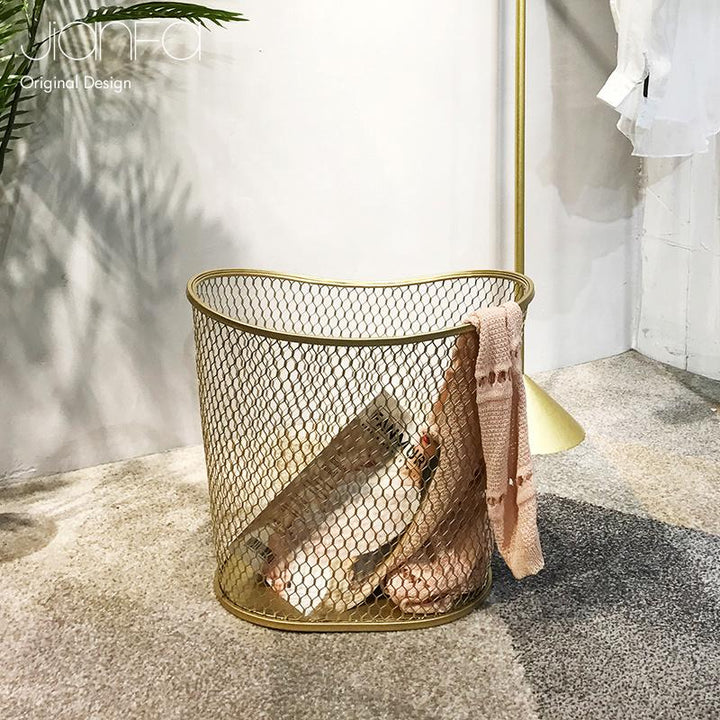 Panier Design Couleur Or Ovalis