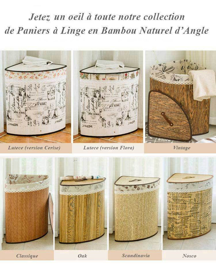 collection paniers bambou d'angle