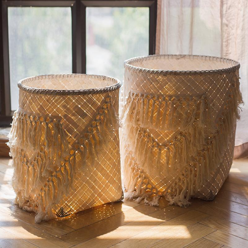 Bac à linge design en bambou