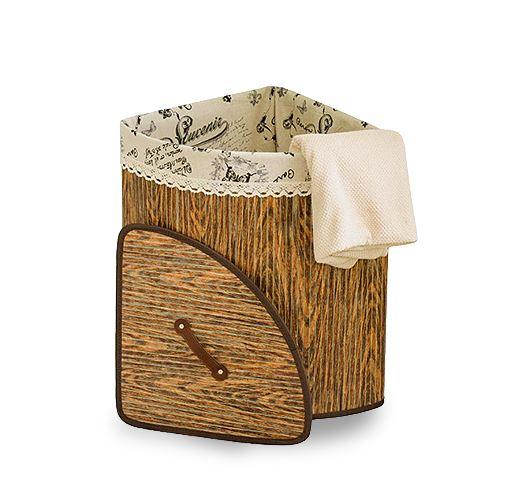 Panier à Linge en Bambou d'Angle