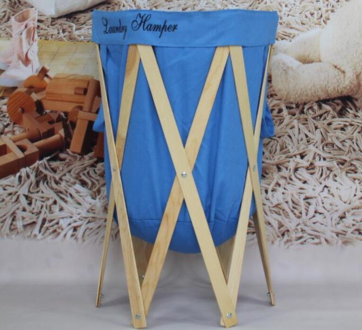 panier pour linge bleu clair