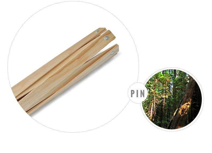 structure en bois pliable pour panier à linge
