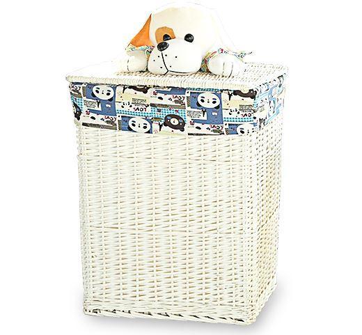 Panier à Linge Osier Tissu