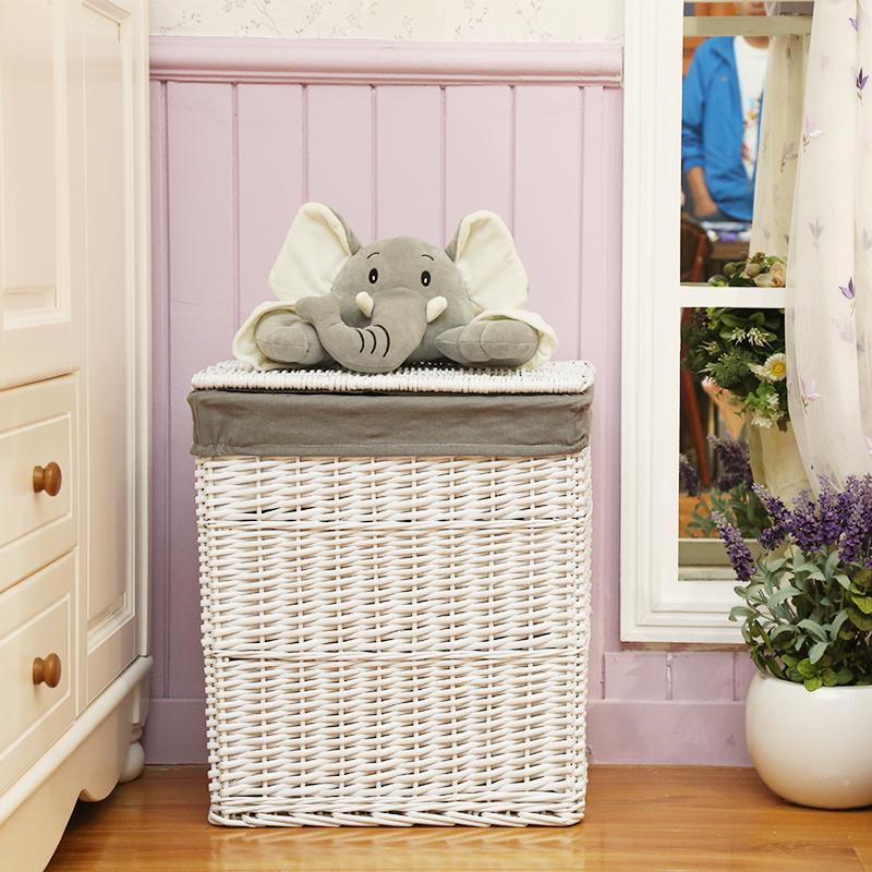 coffre a linge osier elephant