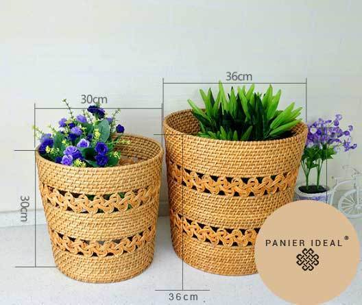 dimensions panier a linge en rotin unique