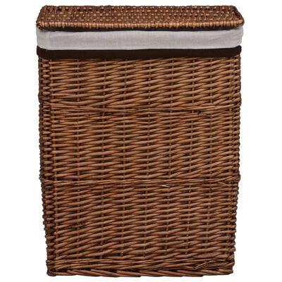 Panier à Linge Osier Brun Snowflake