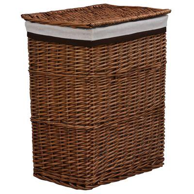 Panier à Linge Osier Brun Snowflake
