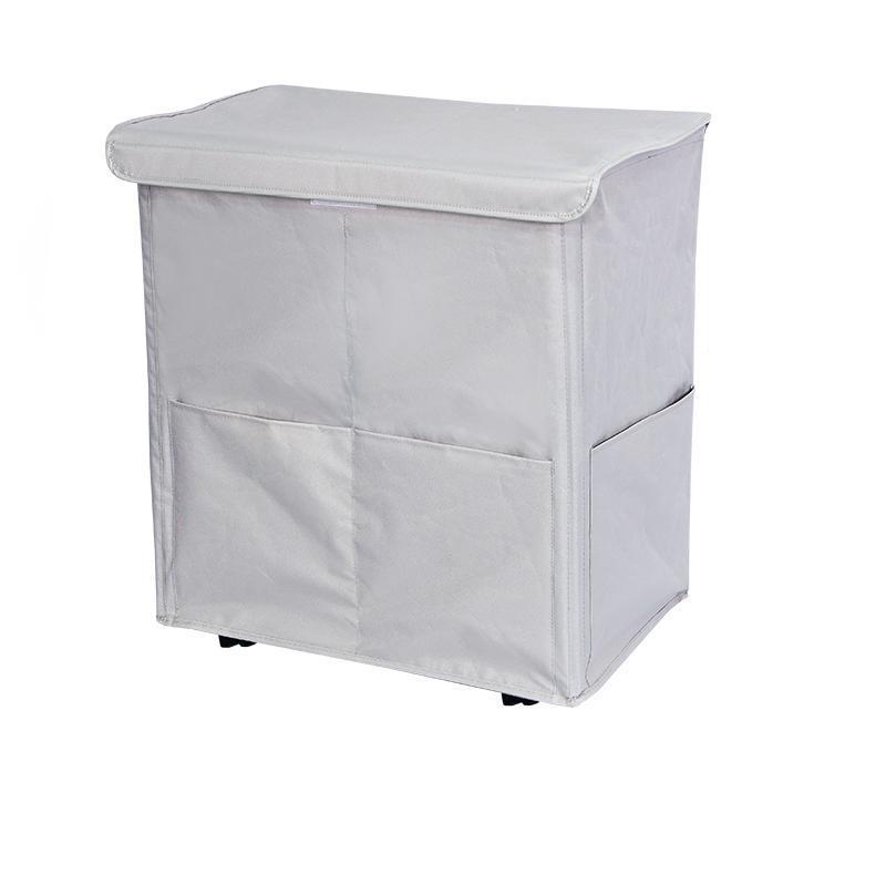 chariot linge gris roulettes