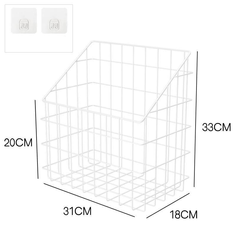 corbeille à linge aéré en métal à coller au mur
