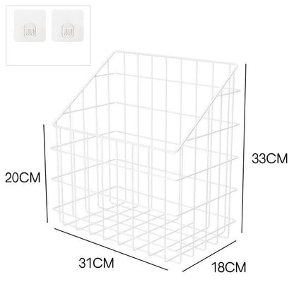 corbeille à linge aéré en métal à coller au mur