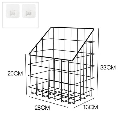 dimensions panier en métal aéré pour le linge à accrocher au mur