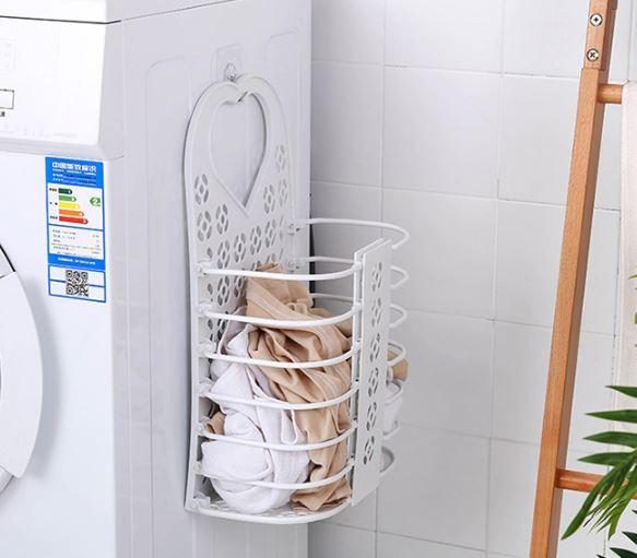Panier à linge Suspendu pliable blanc