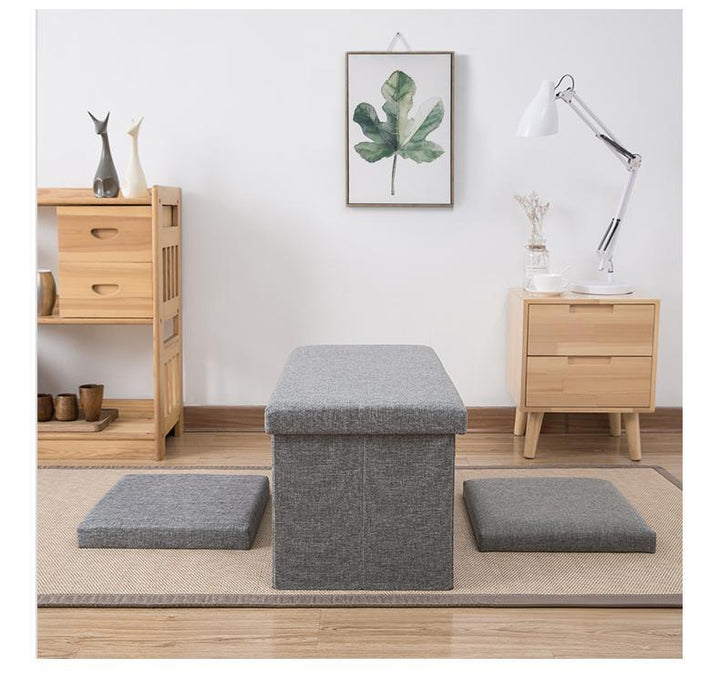 paniers à linge pouf, coussin gris
