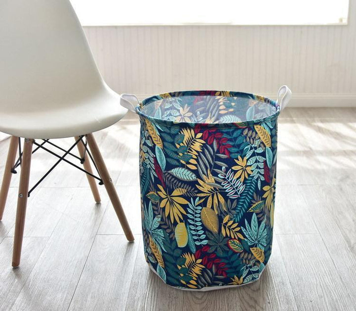 Panier à Linge Tissu Bohême Tropical