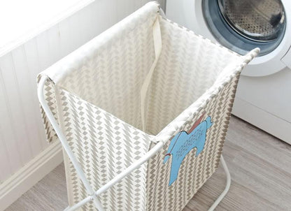 vue du dessus Panier Tissu Beige pour bébé