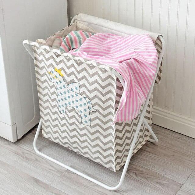 Panier idéal à linge Tissu Beige