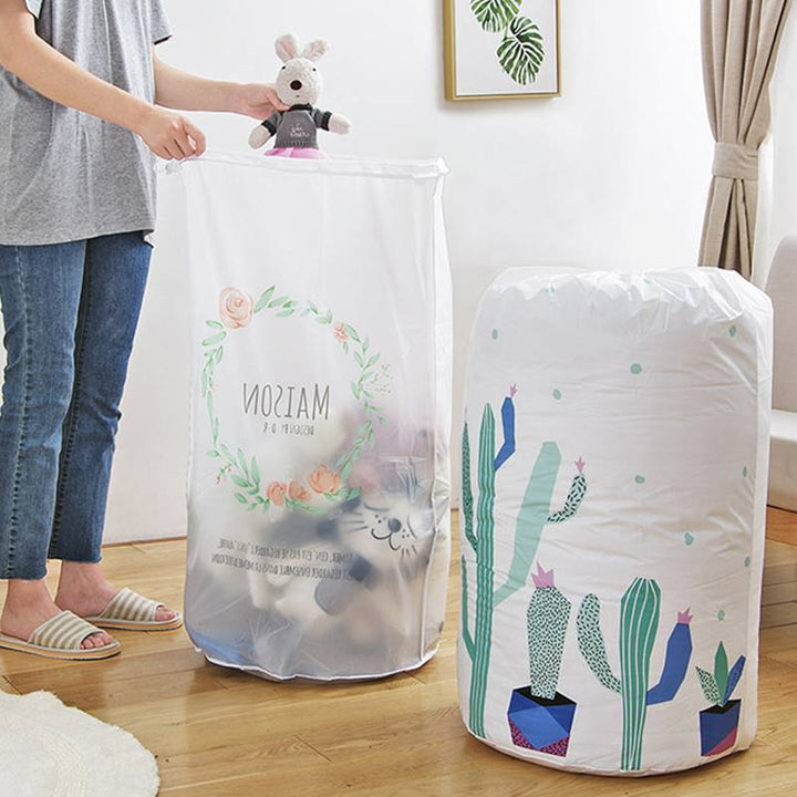 Panier pour Linge tissu qui se retrousse Cactus