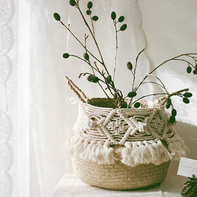 Panier en jonc Boheme Chic