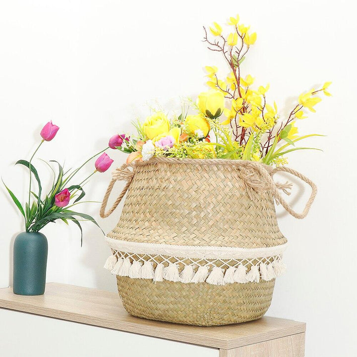 Panier Boheme Pompons à fleurs