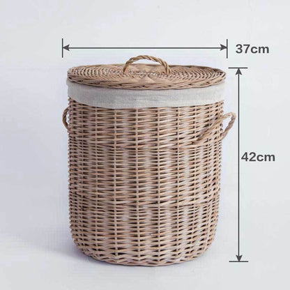 panier de linge osier taille L avec couvercle