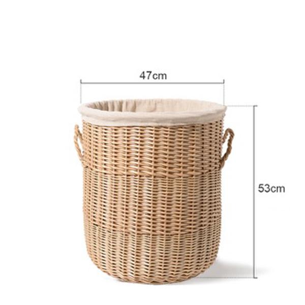 Panier de Linge en Osier Style Nordique