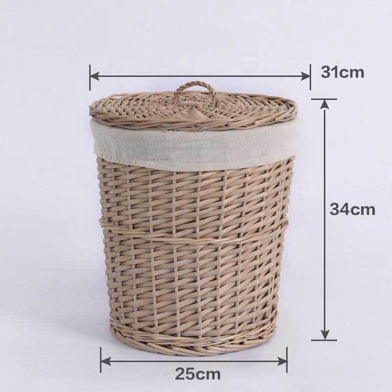 panier de linge osier taille M avec couvercle