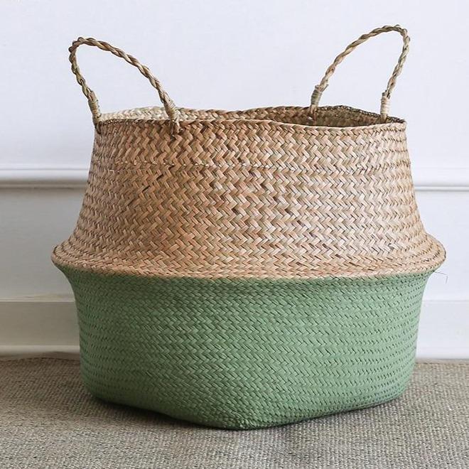 Panier de Rangement naturel vert