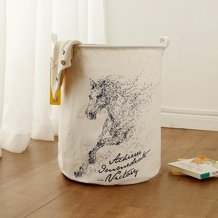 panier à linge design cheval art