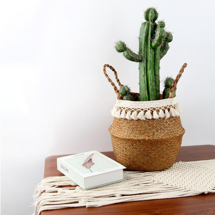 Panier en Jonc de Mer Caramel
