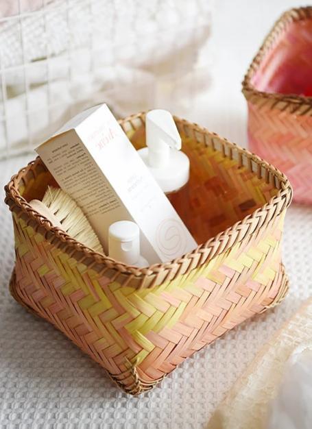 petite corbeille linge bambou