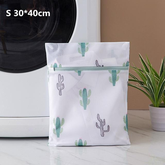 petit Sac rectangle à Linge Blanc Cactus